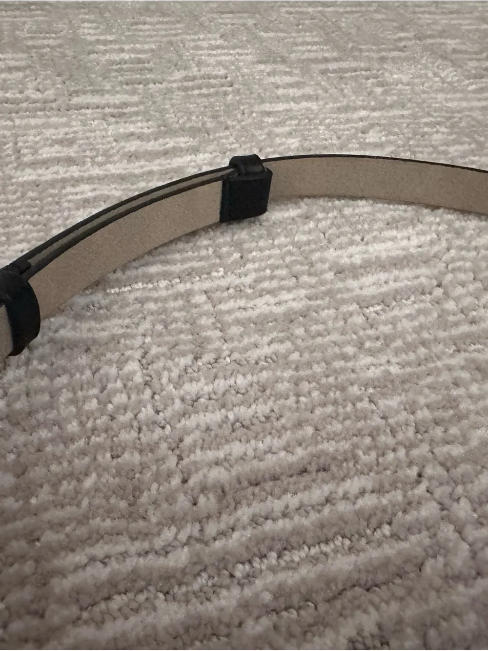 Express Black Belt with Silver Ring-Link Hardware